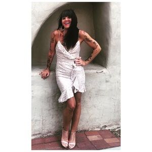 Hello Molly champagne sequin cocktail dress XS